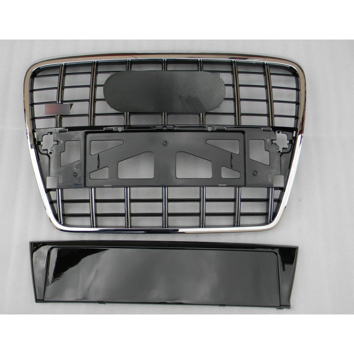 Chrome Bumper Grille Fit for A D A6 2005-2011 Grill Grille with Grey Body