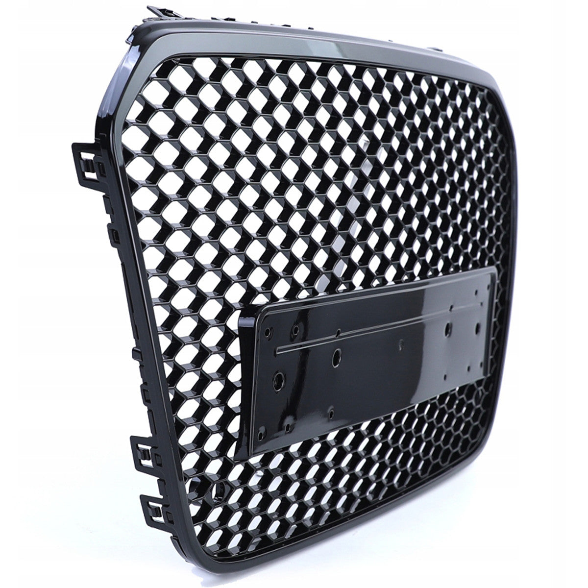 Bumper Grille Fit for A D A6 2012-2015 Honeycomb Grille with Gloss Black Body No Emblem