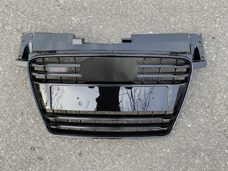 Front Bumper Grille Fit for AD TT TTRS 2007-2014 Grill Grille Gloss Black