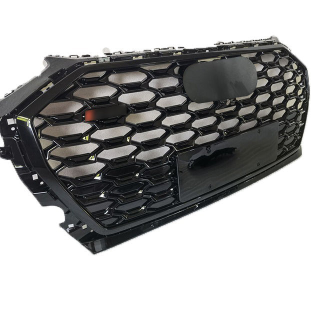Front Bumper Grille Fit for AD Q5 SQ5 B9.5 2021-2022 Mesh Honeycomb Front Bumper Grille Gloss Black