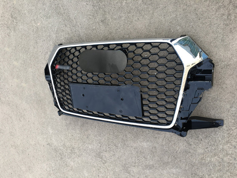 Chrome Bumper Grille Fit for AD Q3 2016-2018 Mesh Honeycomb Grille with Lower Window