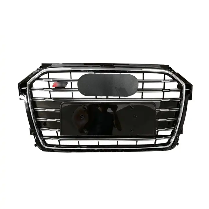 Chrome Front Bumper Grille Fit for A1 S1 2011-2015 Update to RS1 Grill Bumper Grille Black Grill
