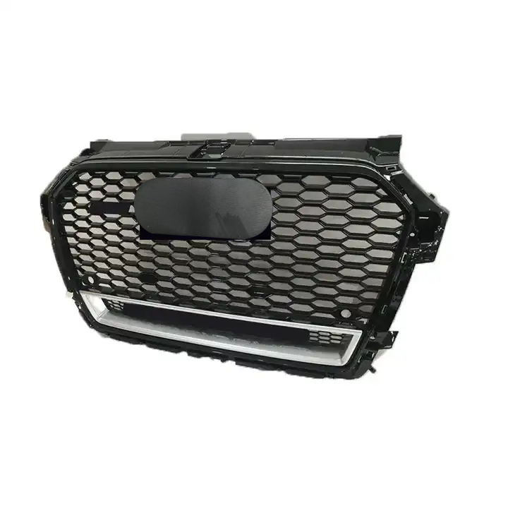 Front Bumper Grille Fit for A1 S1 2016-2018 Update to Quattro Mesh Honeycomb Bumper Grille