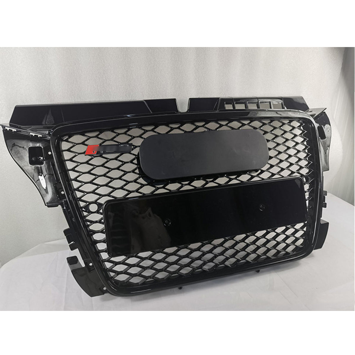 Bumper Grille Fit for 2008-2012 A3 8P Gloss Black Rs-Honeycomb Mesh Front Bumper Grille
