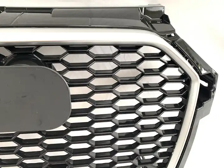 Chrome Front Bumper Grille Fit for A1 S1 2016-2018 Update to Quattro Mesh Honeycomb Bumper Grille