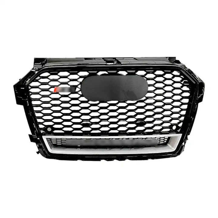Front Bumper Grille Fit for A1 S1 2016-2018 Update to Quattro Mesh Honeycomb Bumper Grille
