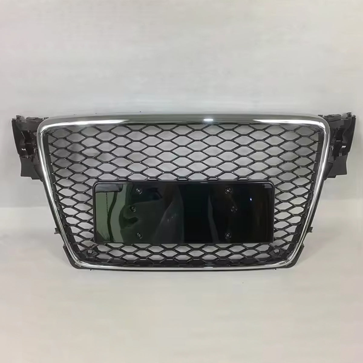 Chrome Bumper Grille Fit For A D A4 2009-2012 Honeycomb Grille with Gloss Black Body No Emblem