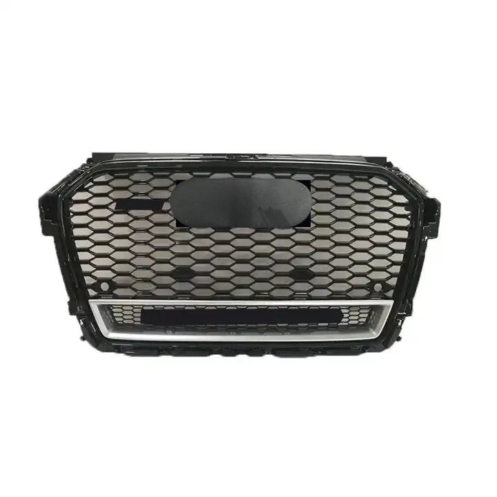 Front Bumper Grille Fit for A1 S1 2016-2018 Update to Quattro Mesh Honeycomb Bumper Grille