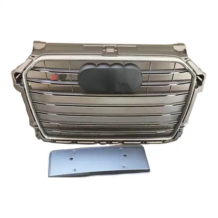 Chrome Bumper Grille Compatible with A1 S1 2011-2015 Update to RS1 Grill Bumper Grille Grey Grill