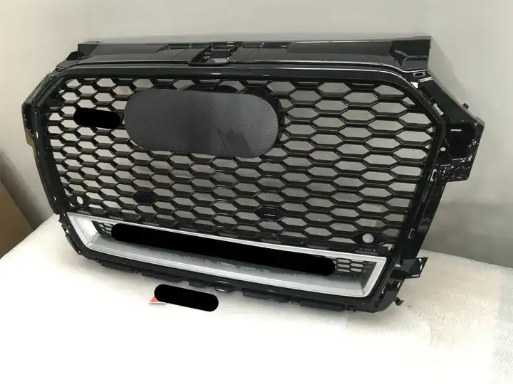 Front Bumper Grille Fit for A1 S1 2016-2018 Update to Quattro Mesh Honeycomb Bumper Grille
