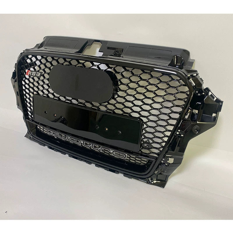RS3 Style umper Grille Fit for 2013-2016 A3 S3 RS3 Front Bumper Mesh Honeycomb Grille