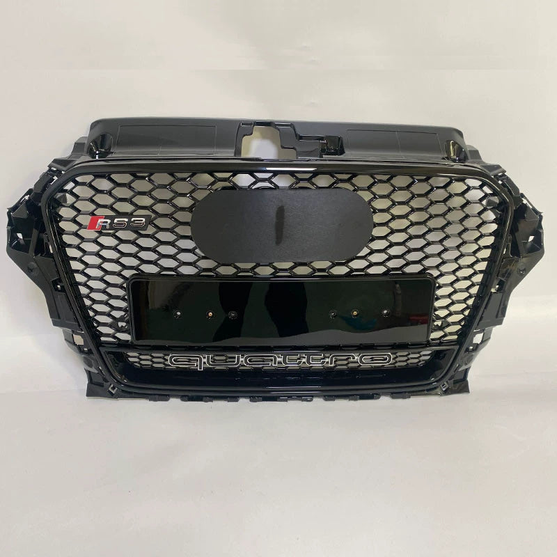 RS3 Style umper Grille Fit for 2013-2016 A3 S3 RS3 Front Bumper Mesh Honeycomb Grille