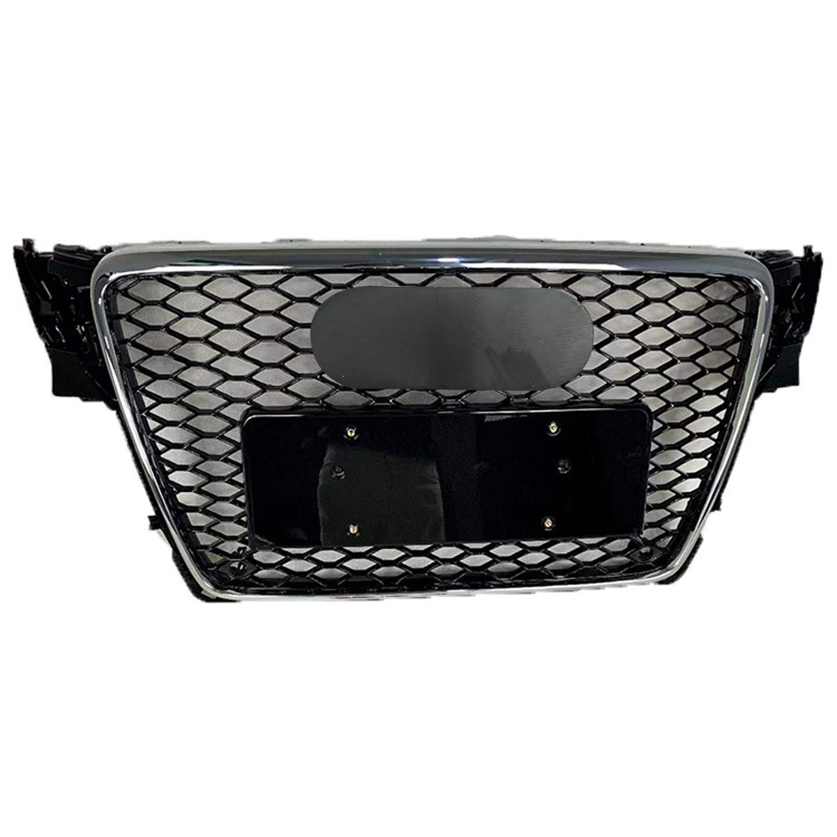 Chrome Bumper Grille Fit For A D A4 2009-2012 Honeycomb Grille with Gloss Black Body