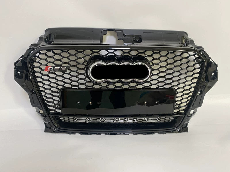 RS3 Style umper Grille Fit for 2013-2016 A3 S3 RS3 Front Bumper Mesh Honeycomb Grille