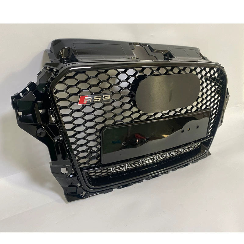 RS3 Style umper Grille Fit for 2013-2016 A3 S3 RS3 Front Bumper Mesh Honeycomb Grille