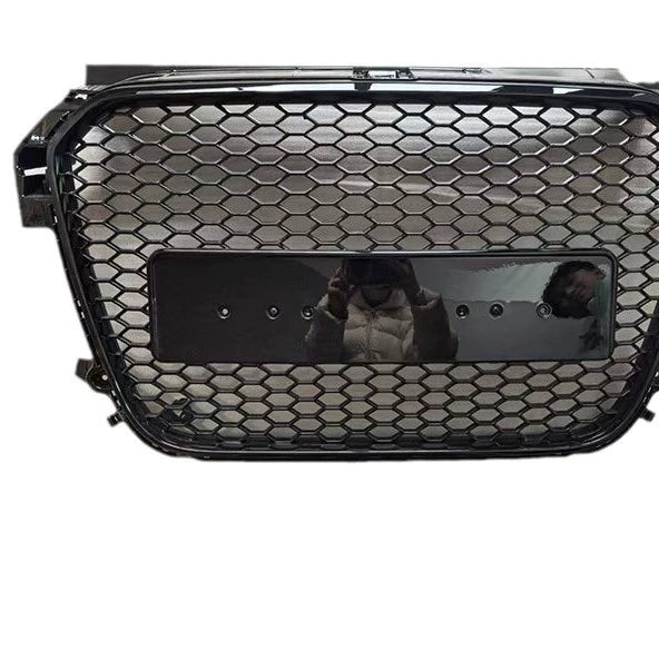 Front Bumper Grille Fit for A1 S1 2016-2018 Update to RS1 Honeycomb Mesh Bumper Grille