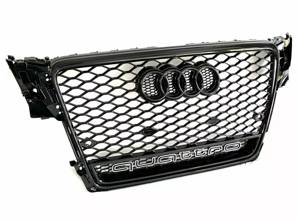 RS4 Style Front Bumper Grille Fit For A D A4 2009-2012 Mesh Honeycomb grille