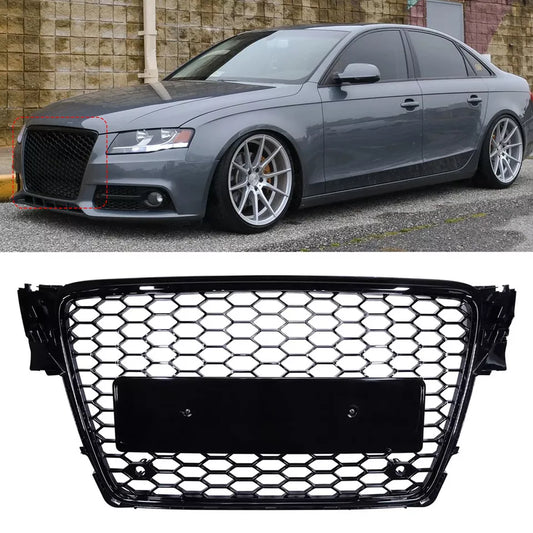 Front Bumper Grille Fit For A D A4 2009-2012 Mesh Honeycomb grille No Emblem