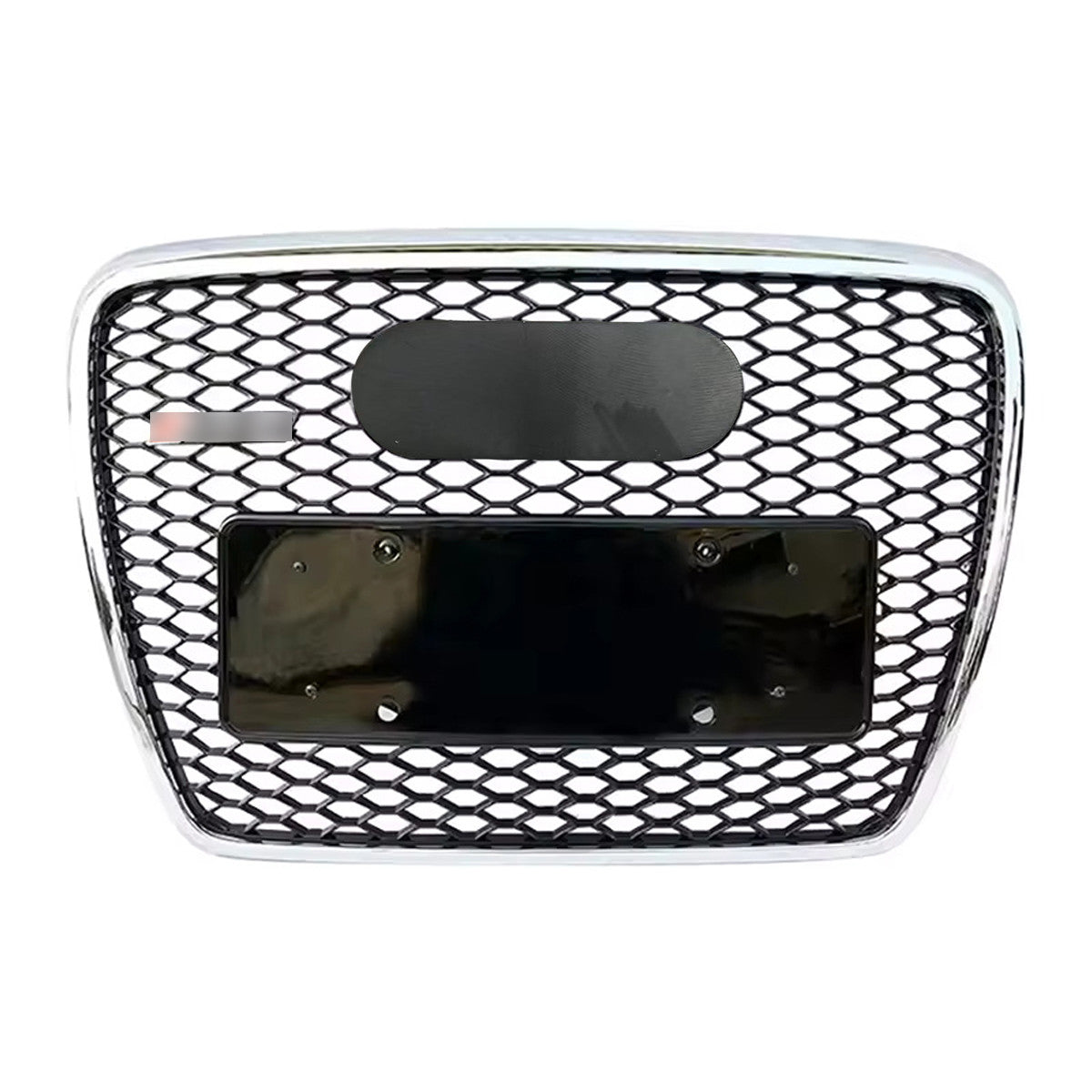 Chrome Bumper Grille Fit for A D A6 2005-2011 Honeycomb Grille with Gloss Black Body