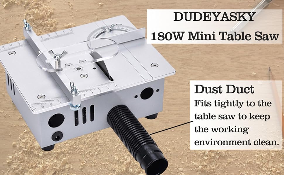 Mini Table Saw for Model Building & Woodworking - Compact Benchtop Saw with 7-Speed Adjustable Motor, 2.5-Inch Blade & Safety Guard, DIY Crafts Cutting Tool for PCB/Acrylic/Plastic