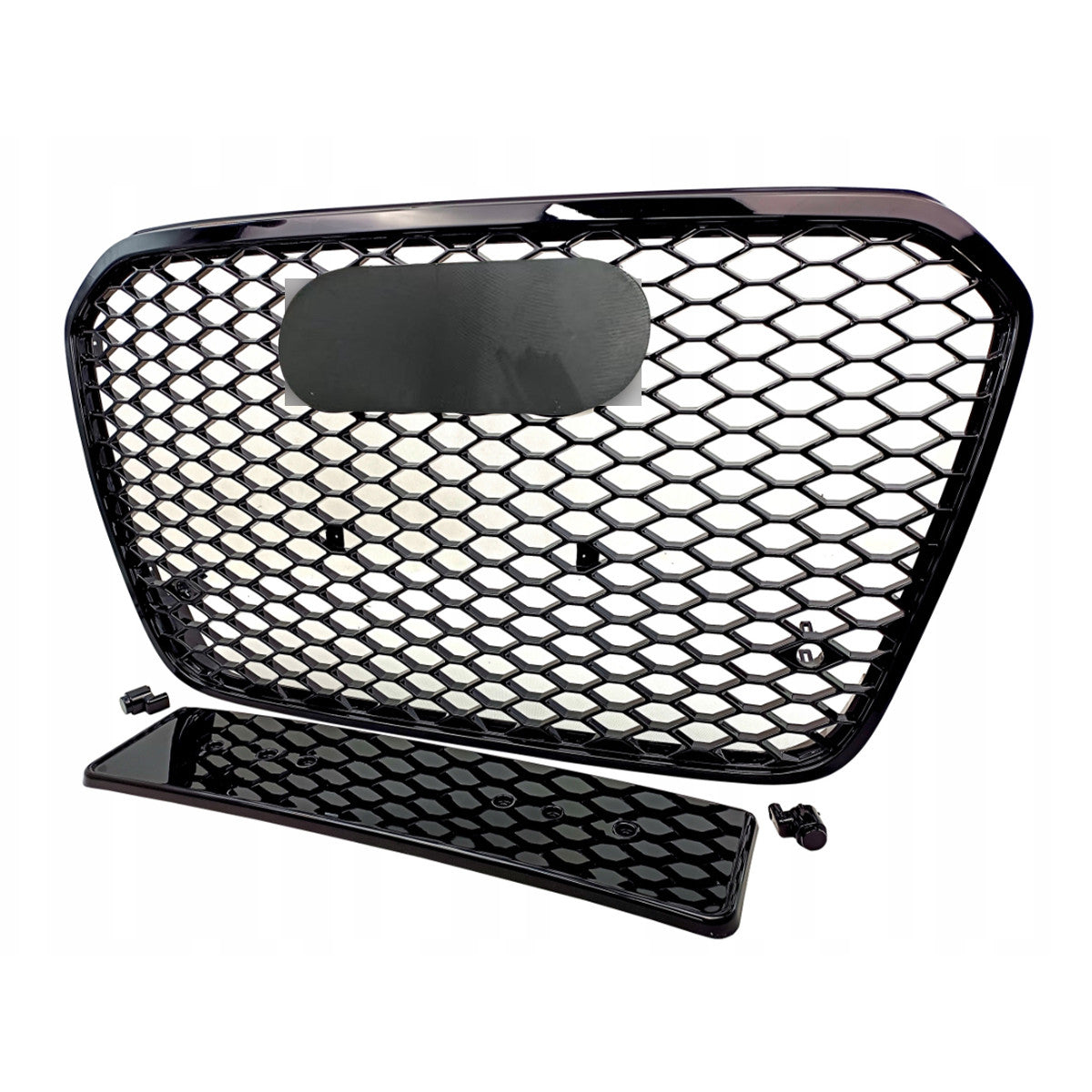 Bumper Grille Fit for A D A6 2012-2015 Honeycomb Grille with Gloss Black Body