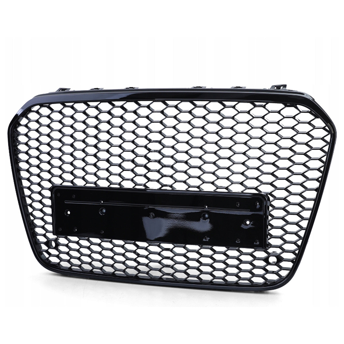 Bumper Grille Fit for A D A6 2012-2015 Honeycomb Grille with Gloss Black Body No Emblem