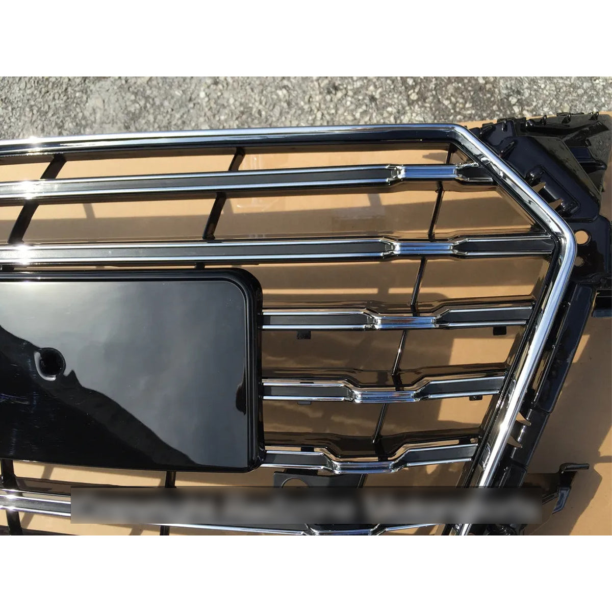 Chrome Bumper Grille Fit for A D A4 2013-2016 Grill grille with Gloss Black Body No Emblem