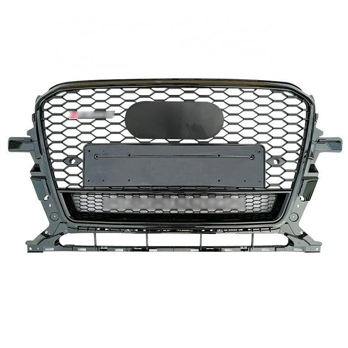 Front Bumper Grille Fit for 2013-2017 A D Q5 SQ5 Mesh Honeycomb Grille w/ Lower Window