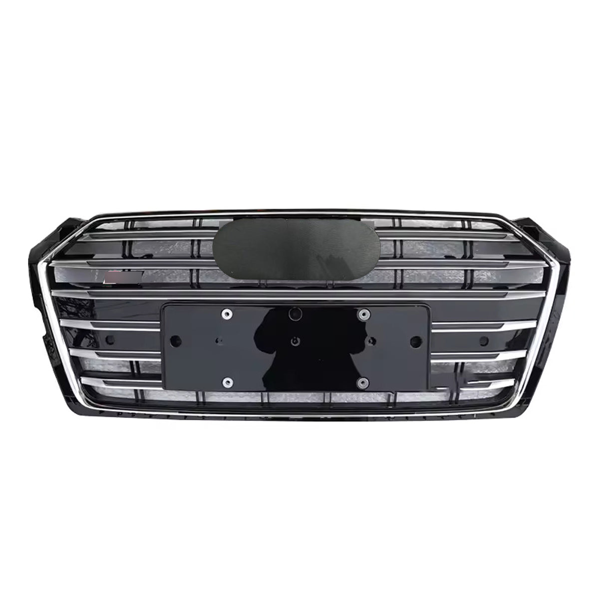 Chrome Bumper Grille Fit for A D A5 2017-2019 Grill Grille with Gloss Black Body