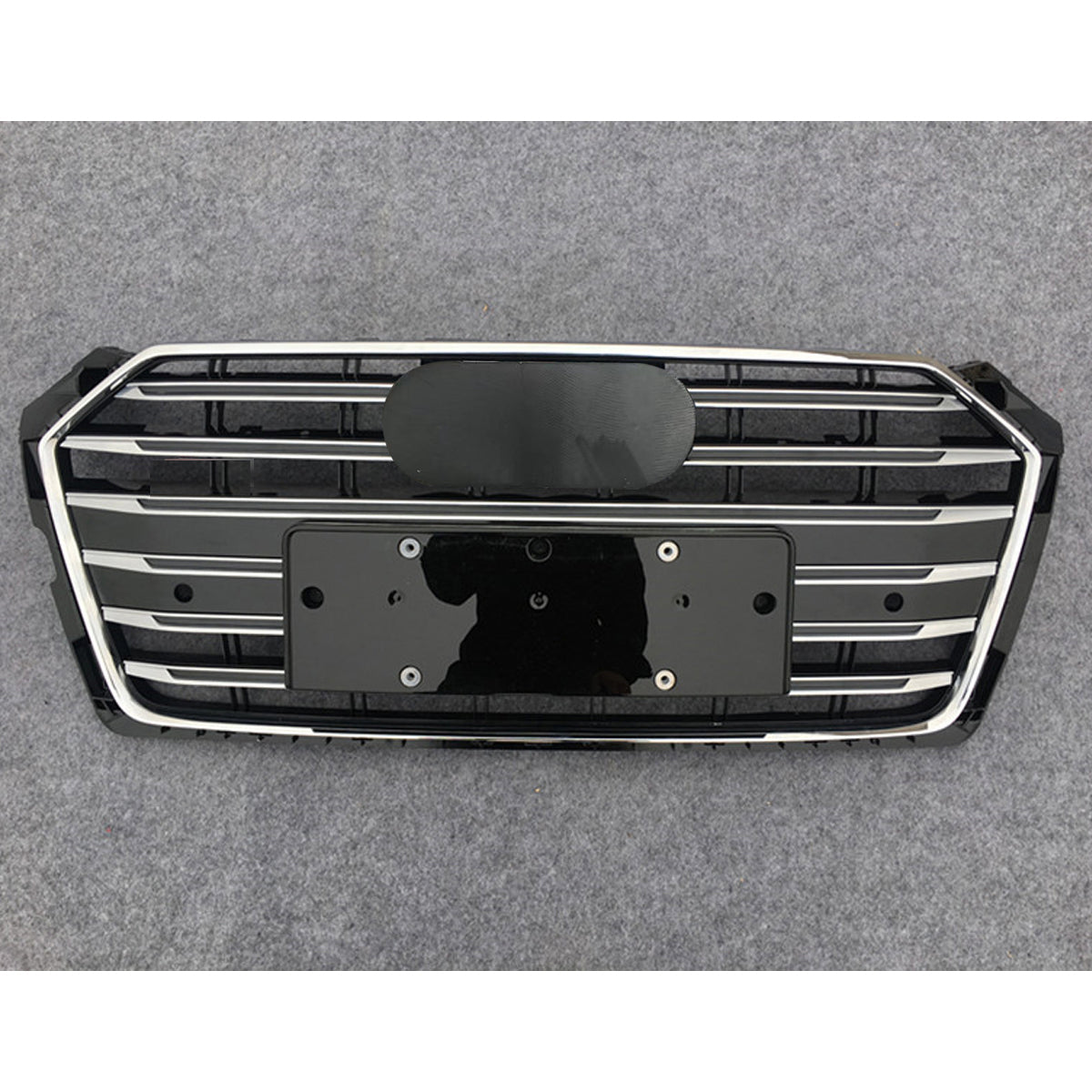 Chrome Bumper Grille Fit for A D A5 2017-2019 Grill Grille with Gloss Black Body