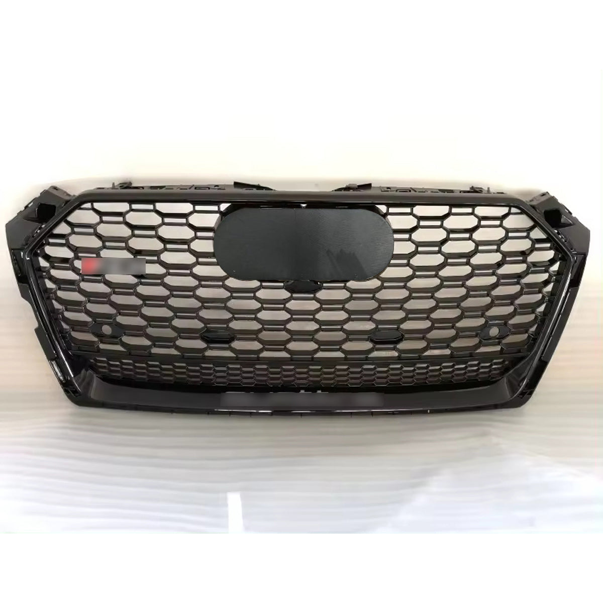 Bumper Grille Fit for A D A5 2017-2019 Honeycomb Grille Full Gloss Black Body with Emblem