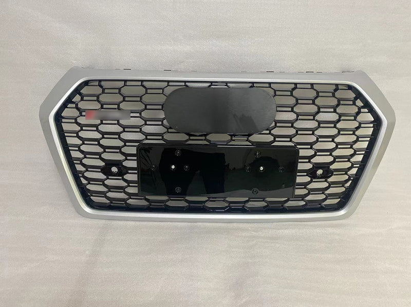 Chrome Bumper Grille Fit for AD Q5 RSQ5 2018 2019 2020 Mesh Honeycomb Bumper Grille