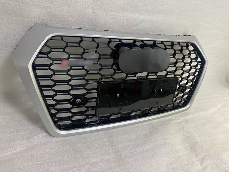Chrome Bumper Grille Fit for AD Q5 RSQ5 2018 2019 2020 Mesh Honeycomb Bumper Grille