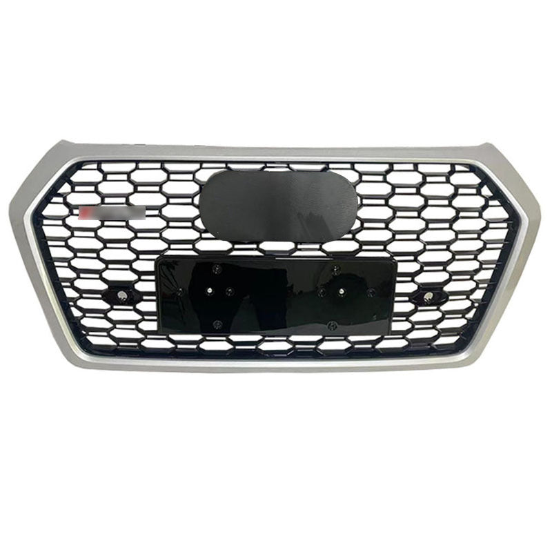 Chrome Bumper Grille Fit for AD Q5 RSQ5 2018 2019 2020 Mesh Honeycomb Bumper Grille