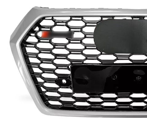 Chrome Bumper Grille Fit for AD Q5 RSQ5 2018 2019 2020 Mesh Honeycomb Bumper Grille