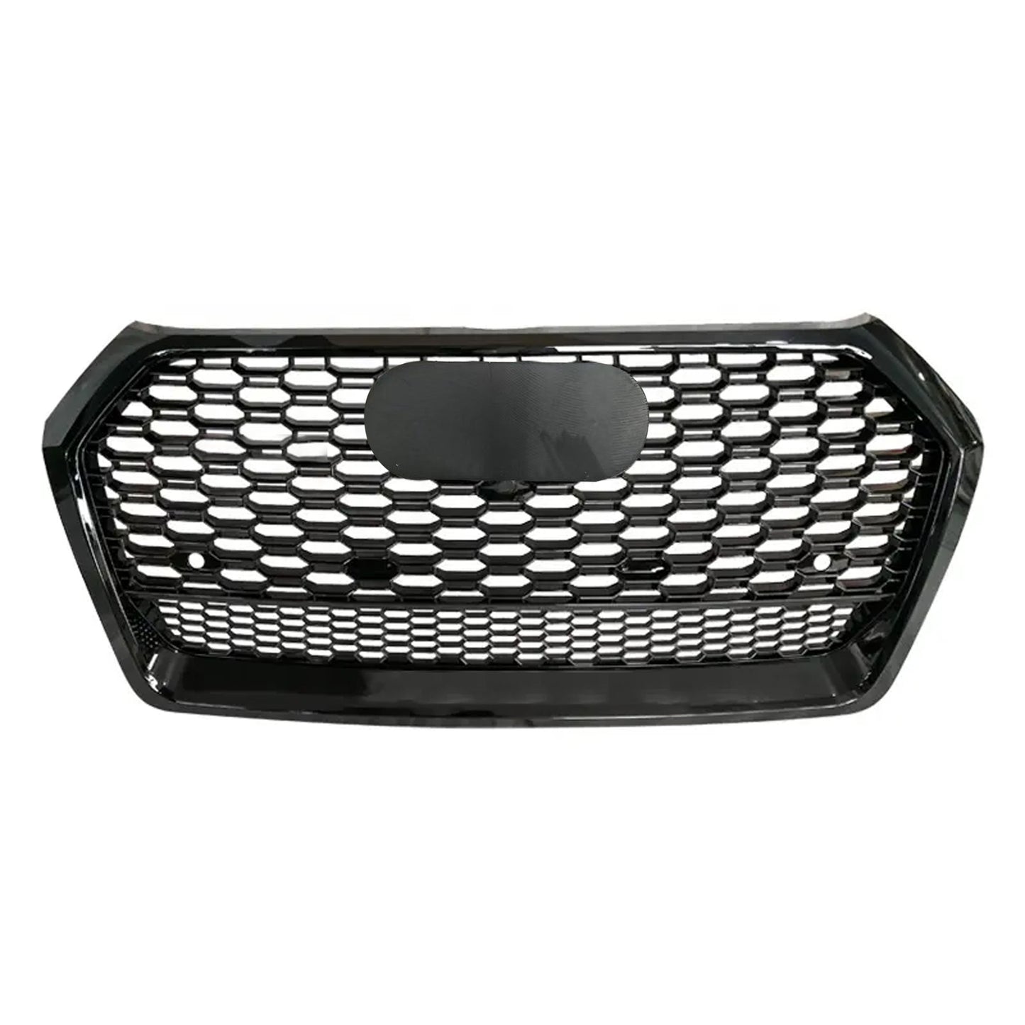 Front Bumper Grille Fit for AD Q5 RSQ5 2018 2019 2020 Mesh Honeycomb Bumper Grille Lower Window Gloss Black