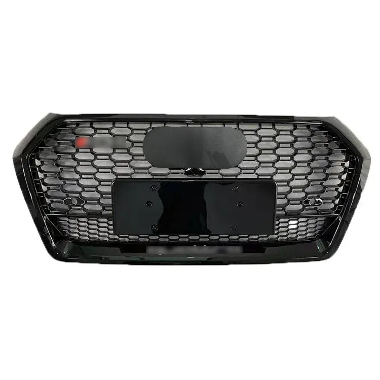 Front Bumper Grille Fit for AD Q5 RSQ5 2018 2019 2020 Mesh Honeycomb Bumper Grille Lower Window Gloss Black