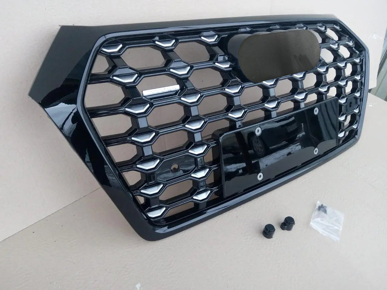 Chrome Body Bumper Grille Fit for AD Q5 RSQ5 2018 2019 2020 Star Style Bumper Grille