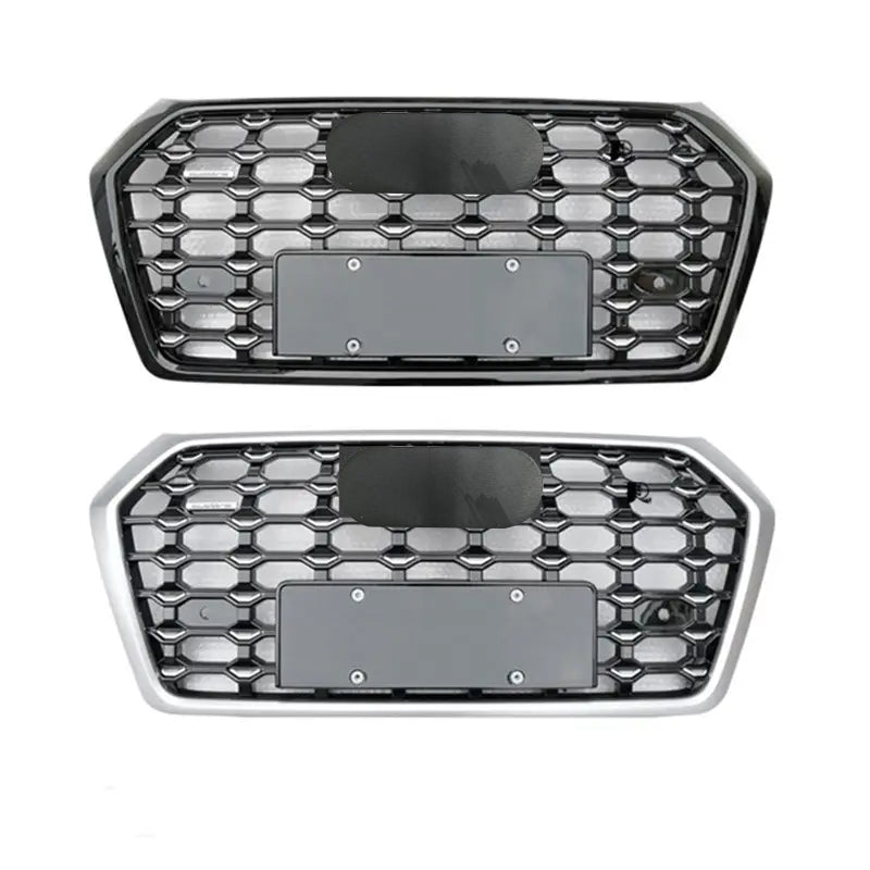 Chrome Trim Bumper Grille Fit for AD Q5 RSQ5 2018 2019 2020 Star Style Bumper Grille