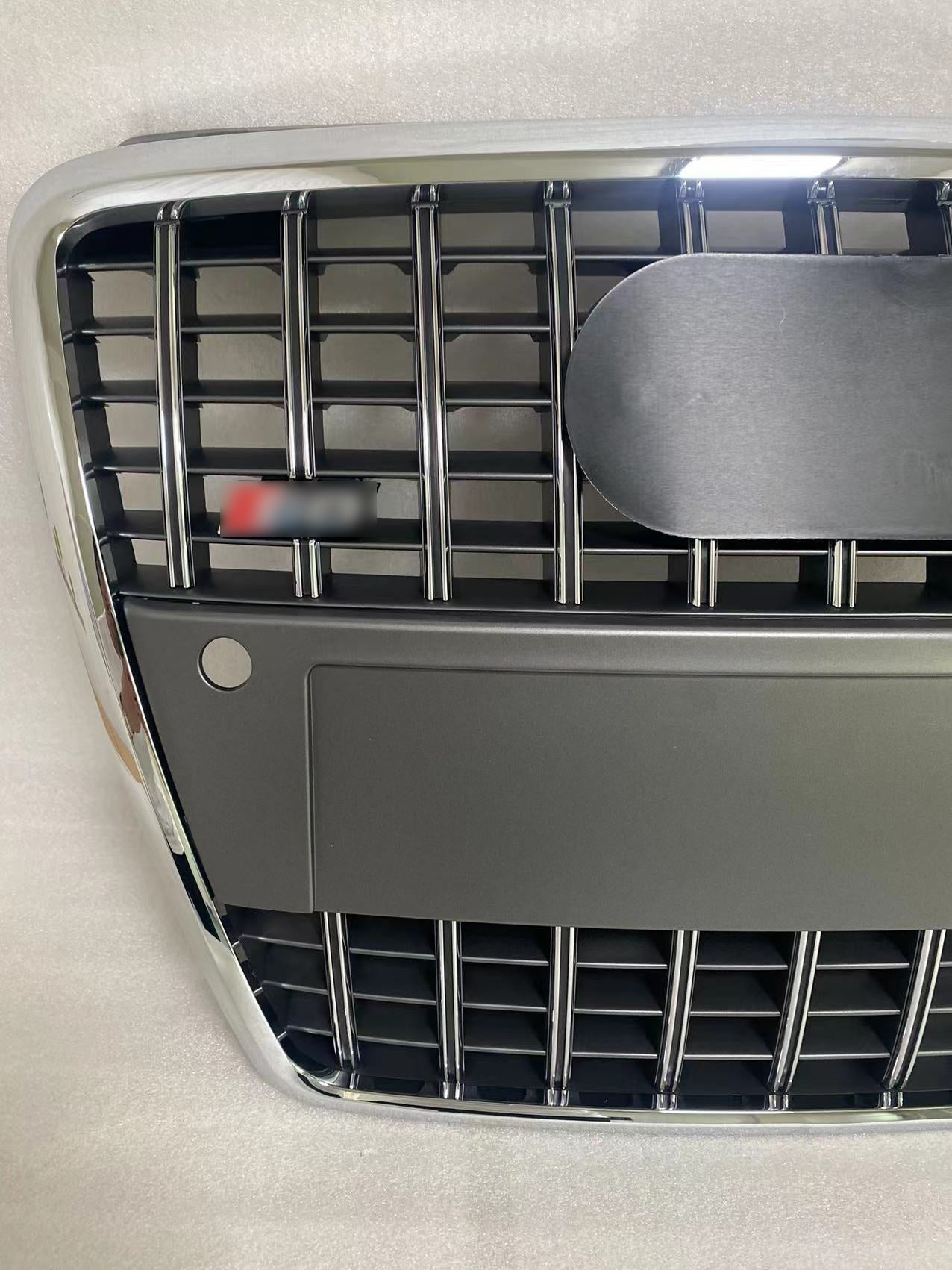 Front Bumper Griller fit for A D A8 S8 D3 2005-2009 S8 Style Chrome ring Strip Front bumper Grille Matte Black