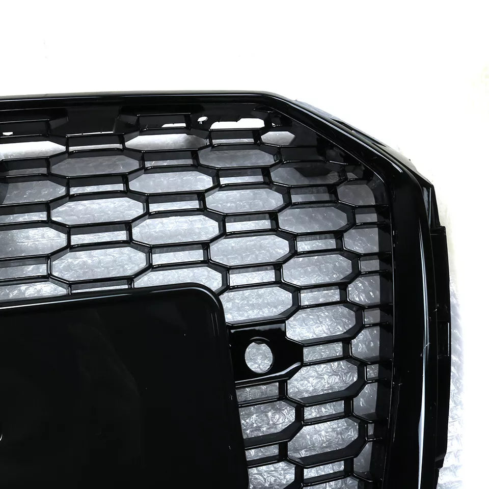 Bumper Grille For 2017-2019 Audi A4/S4 B9 RS4 Style Honeycomb Mesh Hex Grille Black W/ Quattro