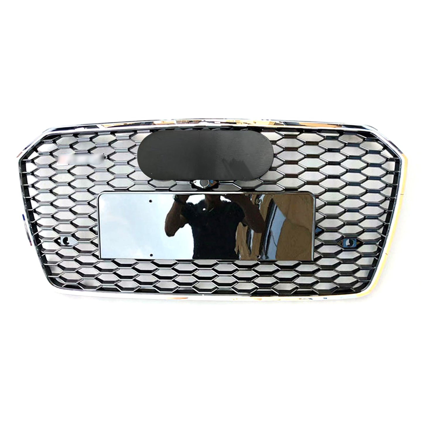 Chrome Front Bumper Grille fit for AD 2016 2017 2018 A7 S7 RS7 Style Front bumper Honeycomb Grille