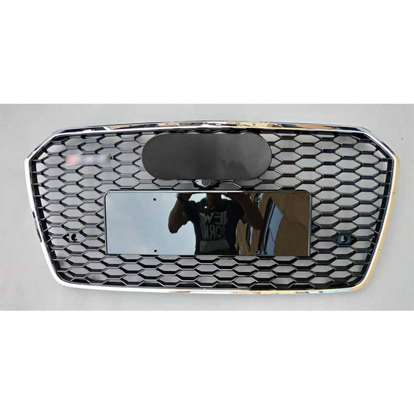 Chrome Front Bumper Grille fit for AD 2016 2017 2018 A7 S7 RS7 Style Front bumper Honeycomb Grille