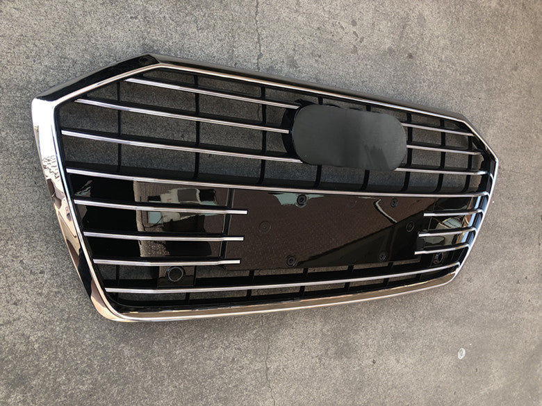 Chrome Bumper Grille Fit for AD A8 S8 2019-2021 Grill Grille RS8 Gloss Black