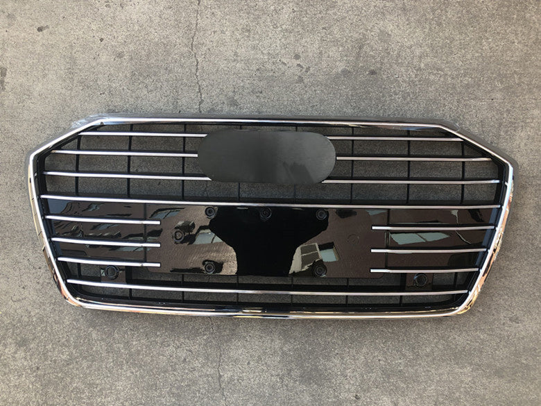 Chrome Bumper Grille Fit for AD A8 S8 2019-2021 Grill Grille RS8 Gloss Black