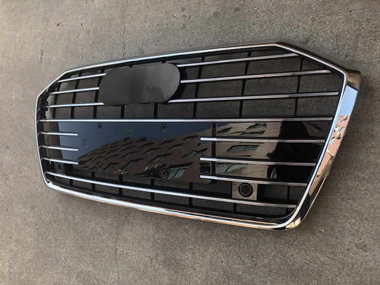 Chrome Bumper Grille Fit for AD A8 S8 2019-2021 Grill Grille RS8 Gloss Black