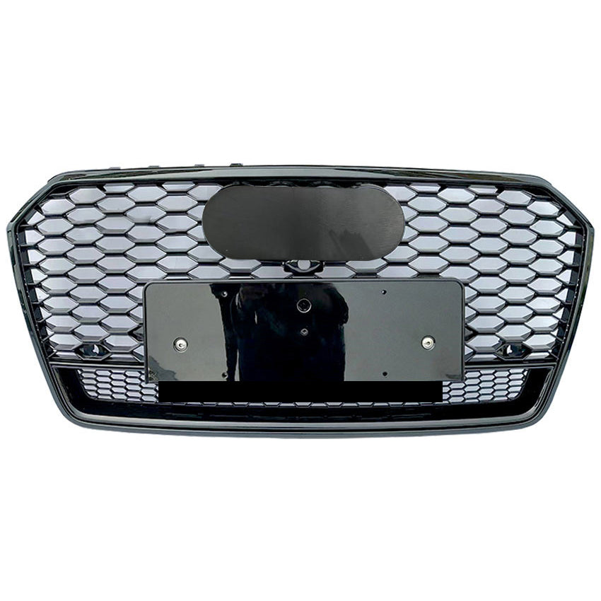Gloss Black Bumper Grille fit for AD 2016 2017 2018 A7 S7 RS7 Style Front bumper Honeycomb Grille Lower Window