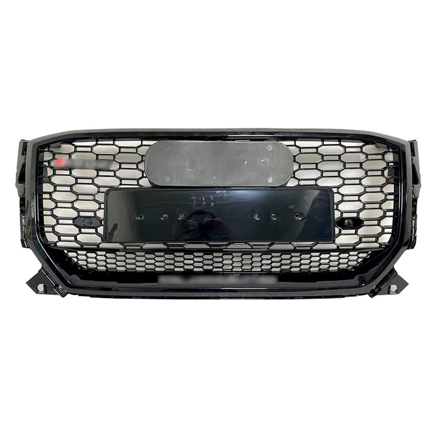 Mesh Honeycomb Bumper Grille Fit for AD Q2 2018-2021 Grill RSQ2 Style Honeycomb Silver Frame Front Bumper Grille Gloss Black