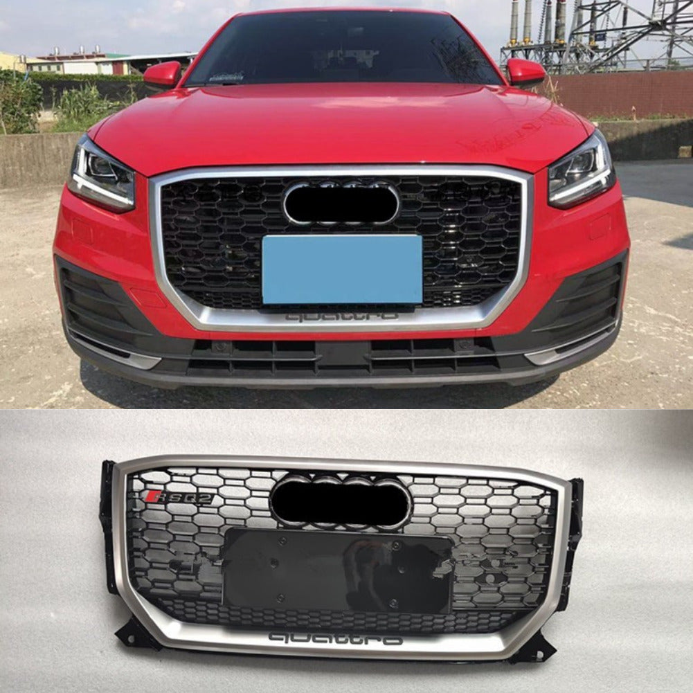 2017 Audi Q2 bumper grille
2018 Q2 chrome bumper grille
2019 Audi Q2 front bumper grille
2020 Q2 bumper grille chrome finish
