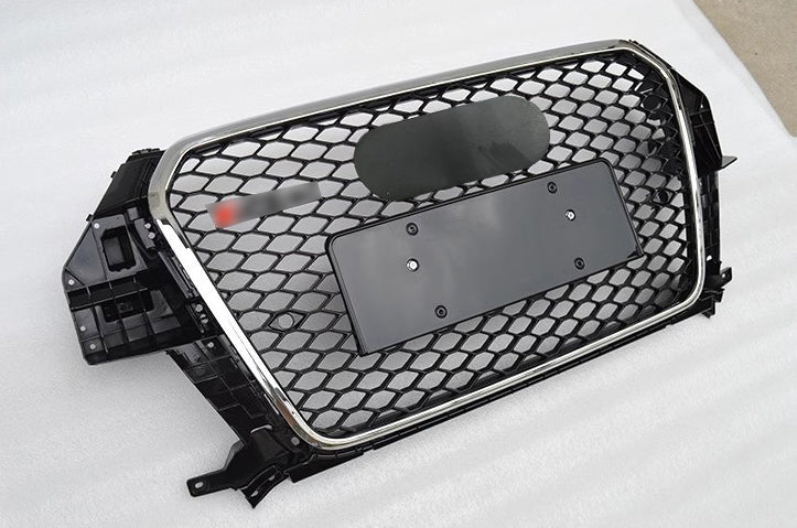 Front Bumper Grille Fit for AD Q3 RSQ3 SQ3 2013-2015 Mesh Honeycomb Bumper grille